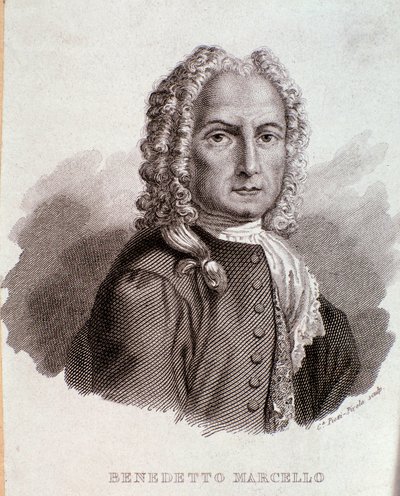 Retrato de Benedetto Marcello (grabado) de Anonymous Anonymous