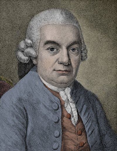 Retrato de Carl Philipp Emanuel Bach (1714 - 1788), compositor alemán (grabado) de Anonymous Anonymous