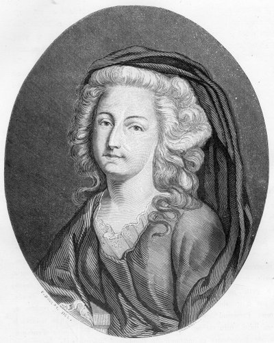 Retrato de Elisabeth Philippine Marie Helene de Francia llamada Madame Elisabeth (1764-1794), hermana de Luis XVI - Grabado de 1863 en "Le Livre Rouge - Histoire De L