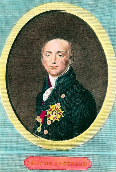 Retrato de Etienne de La Ville, Conde De Lacepede (1756-1825), naturalista francés. Grabado anónimo de Anonymous Anonymous