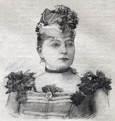 Retrato de Eugenie Weiss, conocida como Jenny Baronesa de Rahden, miembro de la troupe de circo brasileña y autora del libro "La novela de L