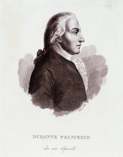 Retrato de Francesco Durante compositor italiano. Después de una pintura. Siglo XIX. Colección privada milanesa de Anonymous Anonymous