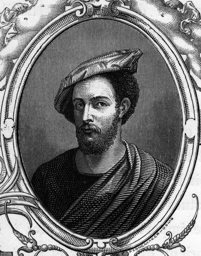 Retrato de Francesco Primaticcio, conocido como El Primatice (1504 - 1570) pintor italiano. grabado de 1859 en "las galerías de Europa - Italia" por Armengaud. Colección privada. de Anonymous Anonymous