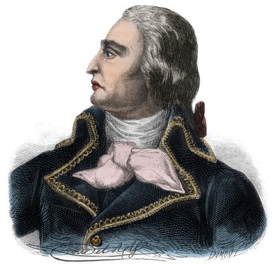 Retrato de François Joseph Westermann, General francés (1751-1794) del Ejército Republicano - Grabado en “Histoire des Girondins” de Alphonse de Lamartine (1790-1869) 1865-1866 - Colección privada de Anonymous Anonymous