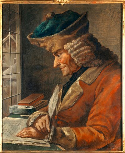 Retrato de François Marie Arouet Voltaire (1694-1778) en su gabinete de trabajo de Anonymous Anonymous