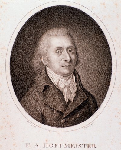 Retrato de Franz Anton Hoffmeister (grabado) de Anonymous Anonymous
