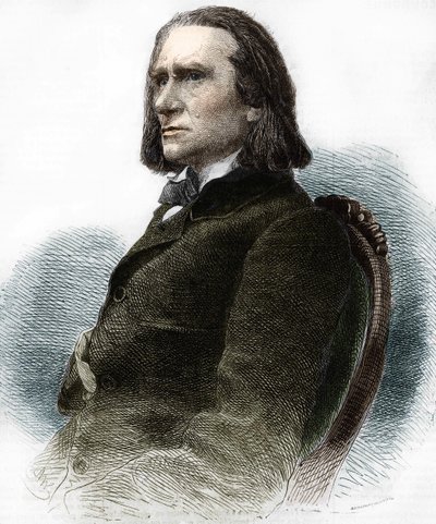 Retrato de Franz Liszt, pianista y compositor húngaro (1811-1886) de Anonymous Anonymous