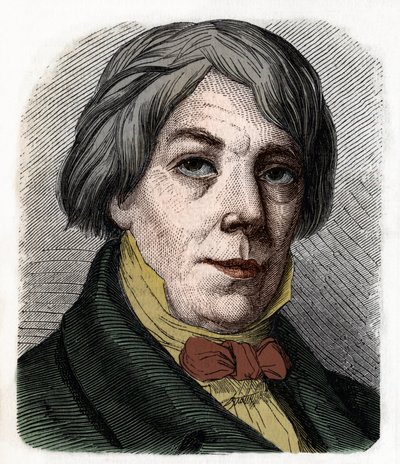 Retrato de Franz Xaver Peter Joseph Schnyder von Wartensee, compositor y pedagogo suizo (1786-1868). Grabado de 1855. de Anonymous Anonymous