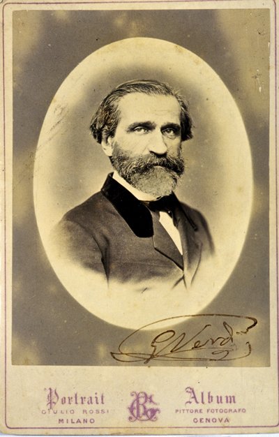 Retrato de Giuseppe Verdi (1813-1901), compositor italiano. circa 1850. Colección privada. Milán de Anonymous Anonymous