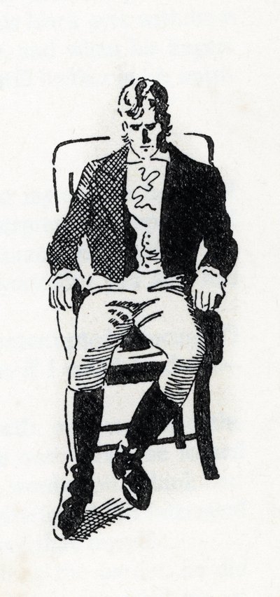 Retrato de Heathcliff, personaje de la novela "Cumbres Borrascosas" de Emily Bronte (dibujo) de Anonymous Anonymous