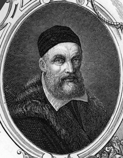 Retrato de Jacopo o Giacomo Bassano (1518-1592) pintor italiano. Grabado de 1859 en “las galerías de Europa - Italia” por Armengaud. Colección privada. de Anonymous Anonymous