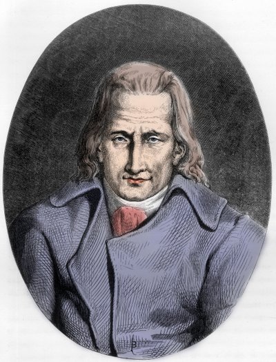 Retrato de Jacques Cazotte, autor francés - Retrato de Jacques Cazotte (1719-1792) - Grabado de 1863 en "Le Livre Rouge - Historia De La Horca en Francia" por Dupray de La Maherie - Colección privada de Anonymous Anonymous