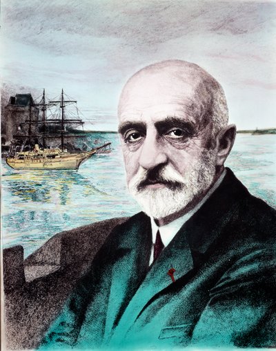 Retrato de Jean Baptiste Charcot (1867-1936), médico, explorador de las zonas polares. Siglo XX colección privada de Anonymous Anonymous
