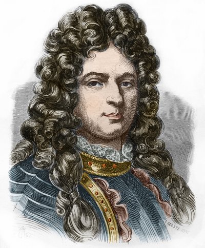 Retrato de Jean Bart (1650 - 1702), corsario francés. Grabado del siglo XIX. Colección privada. de Anonymous Anonymous