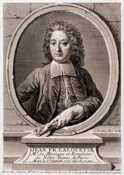 Retrato de Jean Francois Lalouette (1651-1728) compositor y director inglés. Grabado. Siglo XVIII. Colección privada milanesa de Anonymous Anonymous
