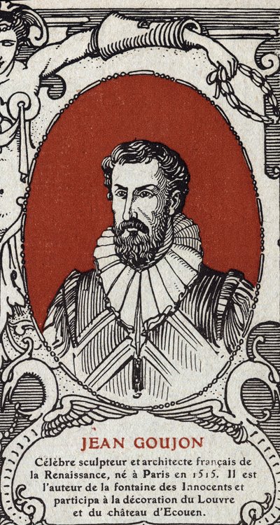 Retrato de Jean Goujon (1510-1567), escultor y arquitecto francés. Grabado de 1914. Colección privada de Anonymous Anonymous