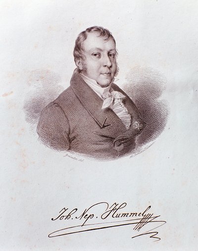 Retrato de Johann Nepomuk Hummel de Anonymous Anonymous