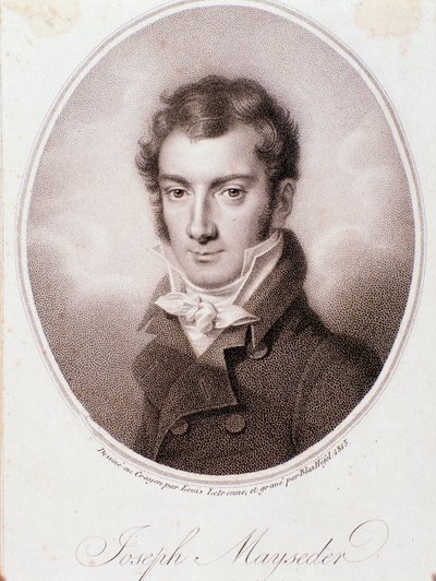Retrato de Joseph Mayseder (litografía) de Anonymous Anonymous