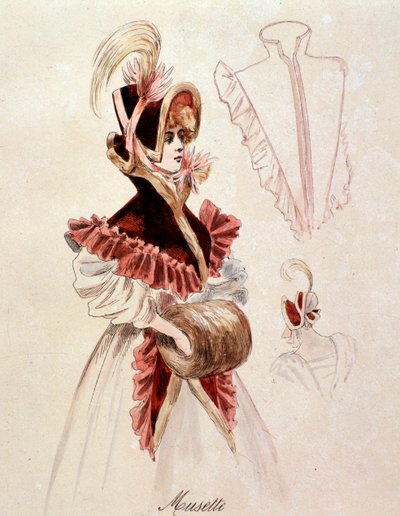 Retrato de Musette, de La boheme de Puccini (1892-1895) de Anonymous Anonymous