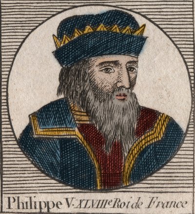Retrato de Felipe V el Largo (1294-1322), Rey de Francia - Philippe V (1294-1322) 
