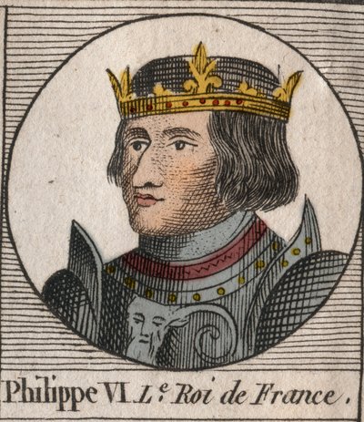 Retrato de Felipe VI de Valois (1294 - 1350), Rey de Francia - Felipe VI de Valois (1293-1350) Rey de Francia - grabado de “Instrucción sobre la Historia de Francia” por Charles Constant Le Tellier 1821 de Anonymous Anonymous