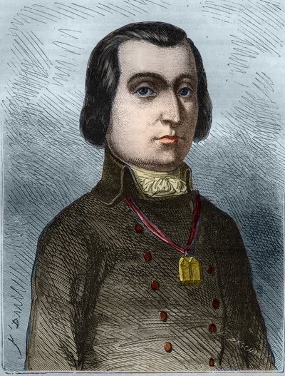 Retrato de Pierre Joseph Cambon (1756 -1820) comerciante de lienzos, diputado del Hérault en la Convención Nacional. Grabado de 1866 en 