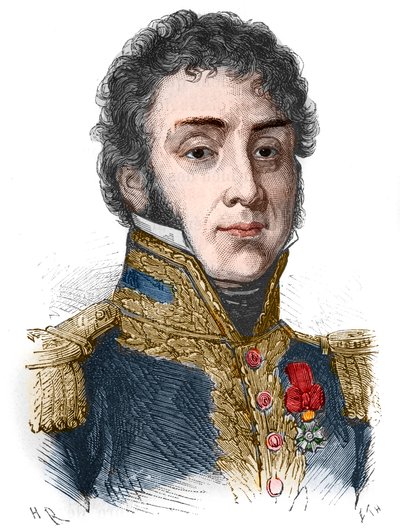 Retrato de Remy Joseph Isidore Exelmans (o Exelmans), Mariscal y Par de Francia (1775 - 1852) - en "L