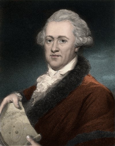 Retrato de Sir Friedrich Wilhelm Herschel (1738-1822), astrónomo y físico británico-alemán de Anonymous Anonymous