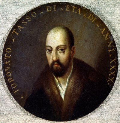 Retrato de Torquato Tasso (óleo sobre cobre) de Anonymous Anonymous