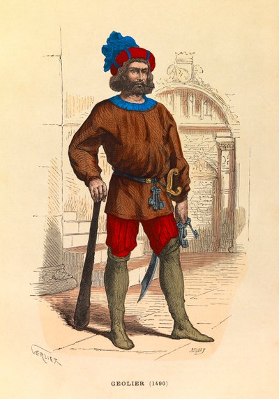 Retrato de un carcelero en París en 1490 de Anonymous Anonymous