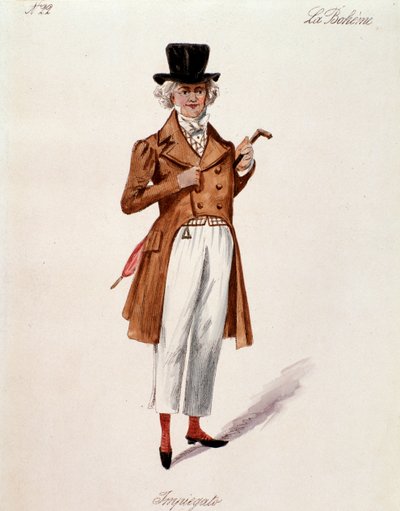 Retrato de un tendero, de La bohème de Puccini (1892-1895) de Anonymous Anonymous