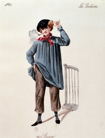 Retrato de un vendedor ambulante I, de La boheme de Puccini (1892-1895) de Anonymous Anonymous