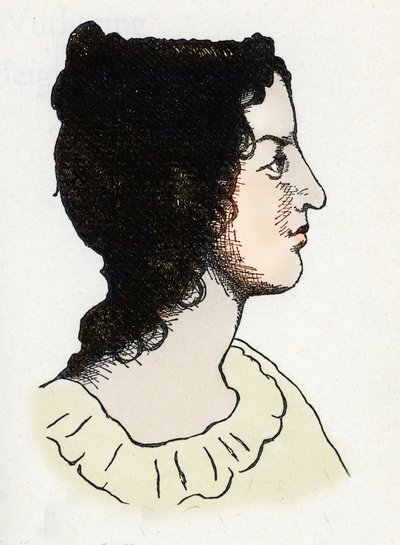 Retrato de la escritora británica Emily Bronte (1818-1848) de Anonymous Anonymous