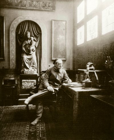 Retrato del escritor francés Anatole France en 1904 en su oficina. Colección privada de Anonymous Anonymous