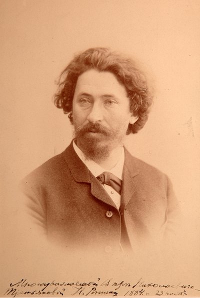 Retrato del artista Ilya Iefimovitch Repine (Ilia Yefimovich Repin) (1844-1930). Foto de albúmina de Anonymous Anonymous