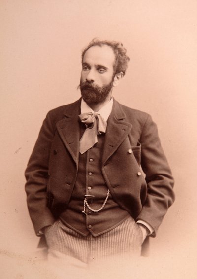 Retrato del artista Isaac Ilitch (Isaak Ilyich) Levitan (1861-1900). Foto de albúmina de Anonymous Anonymous