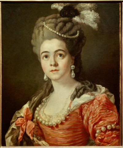Retrato de la comediante Adrienne Lecouvreur (1692-1730), amante del mariscal de Sajonia de Anonymous Anonymous