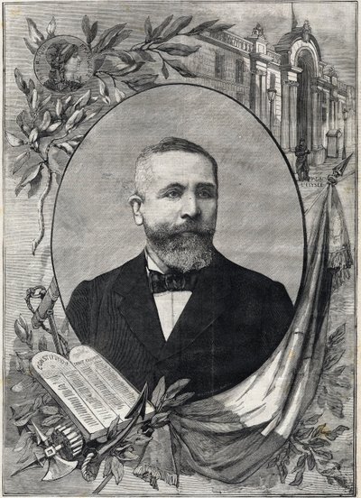 Retrato del nuevo presidente francés Émile Loubet (1838-1929) elegido el 18 de febrero de 1899. de Anonymous Anonymous