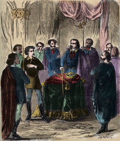 Recepción de un Illuminatus (sociedad secreta) - Illuminines de Baviera (der Illuminatenorden) 1879 (grabado) de Anonymous Anonymous