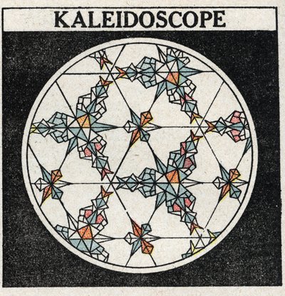 Reflexión de la luz: un caleidoscopio. Ilustración anónima de 1925. Colección privada de Anonymous Anonymous