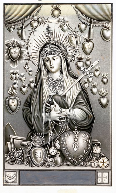 Representación de la Virgen de los Dolores, Mater Dolorosa. Imagen piadosa. Principios del siglo XX Colección privada de Anonymous Anonymous