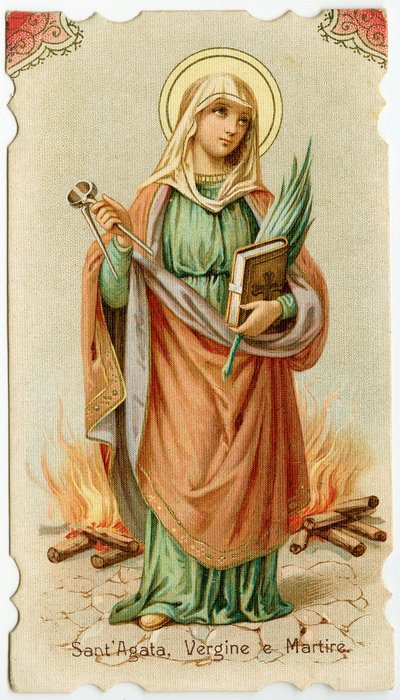 Santa Águeda de Sicilia (grabado) de Anonymous Anonymous
