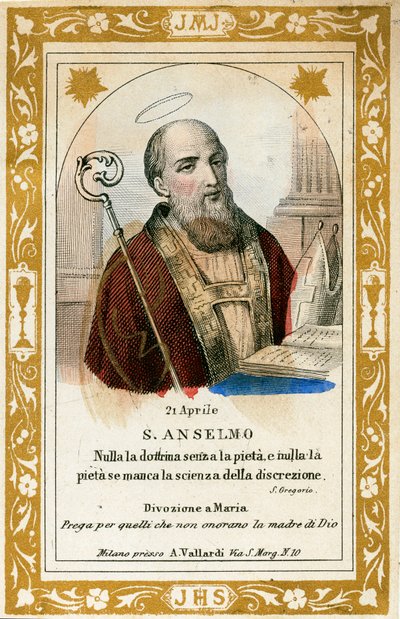 San Anselmo (grabado) de Anonymous Anonymous