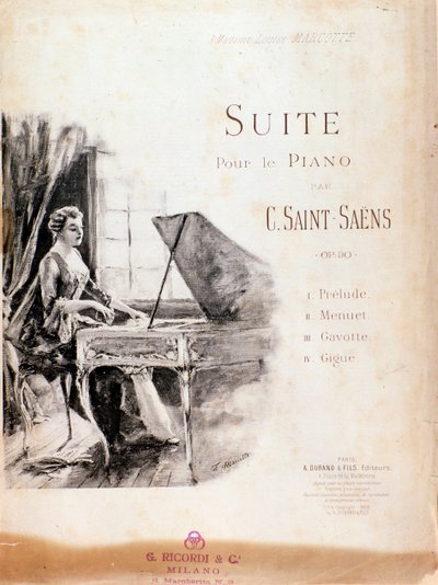 Partitura de Suite para piano (Opus 90) de Camille Saint-Saens de Anonymous Anonymous