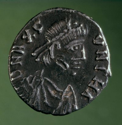 Denario de plata con la efigie del rey de los vándalos Gunthamund (484-496) de Anonymous Anonymous