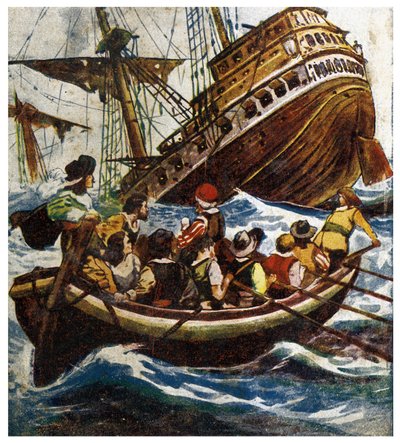 Hundimiento del Petrel. Ilustración de 