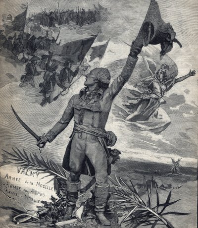 Estatua del General François Christophe Kellerman (1735-1820) general francés, vencedor de la Batalla de Valmy (20 de septiembre de 1792): "¡Viva la nación!". Grabado en "Le petit parisien" el 14/09/1892. Colección privada de Anonymous Anonymous