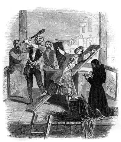 Suplicio de la rueda - Ilustración en "Mysteres de l