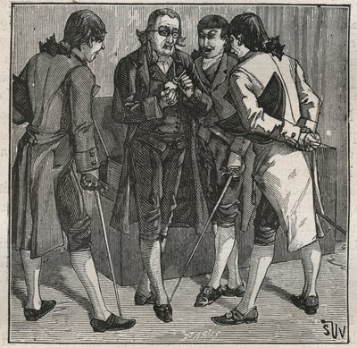 Prueba del falso diamante brasileño por John Mawe (1764-1829) mineralogista británico. Grabado de 1885 en "Les arts et metiers illustres" por Adolphe BITARD de Anonymous Anonymous