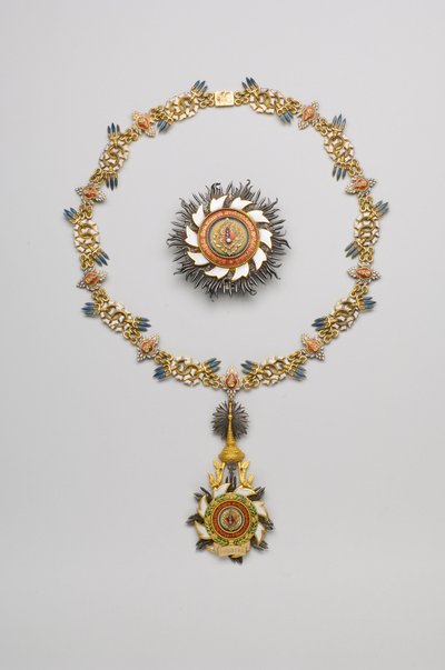 Tailandia - Orden de la Casa Real de Chakri: placa, collar y colgante - principios del siglo XX de Anonymous Anonymous